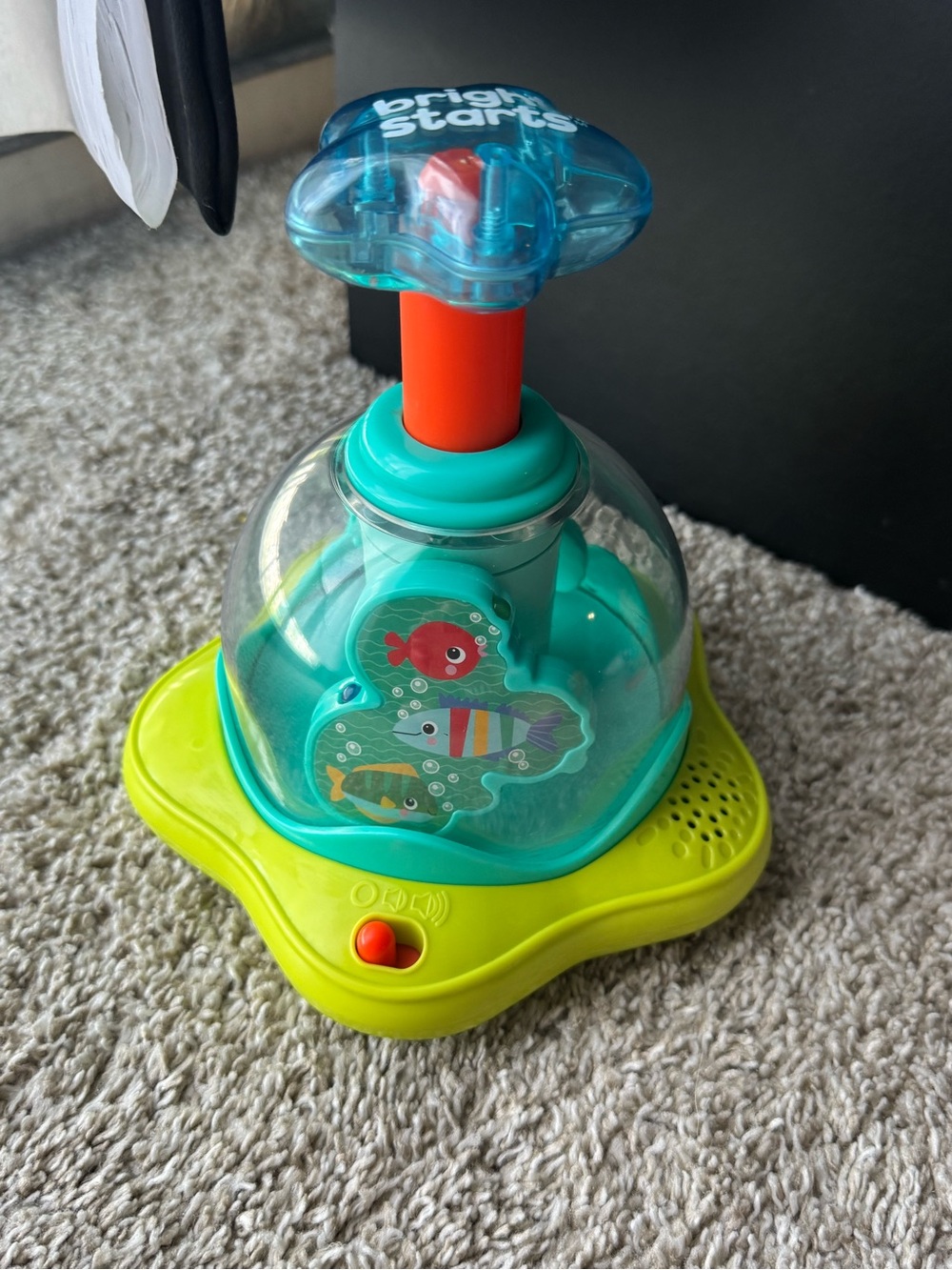 Bright Starts Light Up Musical Spinning Top Toy Baby Toddler Sensory Toy